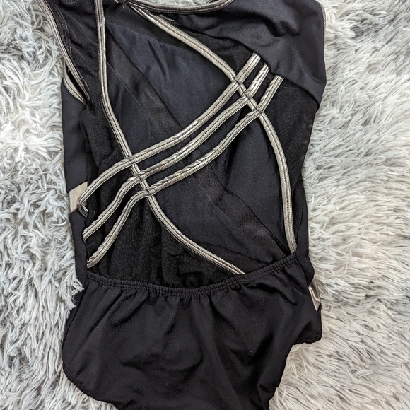 LA Designs Dance leotard black silver pewter - Picture 3 of 3